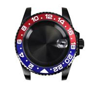 Gladiaond Caja de reloj GMT 40mm, bisel cerámica doble Color for NH35 NH34 NH38/36 for Miyota 8215 for movimientos ETA 2824, pulsera ostras cristal zafiro, 1 ud(No strap C,For NH35 34)