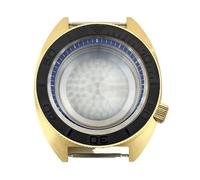 Gladiaond Caja de reloj lujo dorada 41mm, cristal zafiro, tortuga atún a las 3,8 en punto for NH35 NH36 NH34 NH38 4R36 Movt, 1 ud(Blue ring 10)