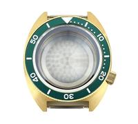 Gladiaond Caja de reloj lujo dorada 41mm, cristal zafiro, tortuga atún a las 3,8 en punto for NH35 NH36 NH34 NH38 4R36 Movt, 1 ud(Pure black ring 7)