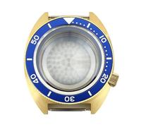 Gladiaond Caja de reloj lujo dorada 41mm, cristal zafiro, tortuga atún a las 3,8 en punto for NH35 NH36 NH34 NH38 4R36 Movt, 1 ud(Pure black ring 6)