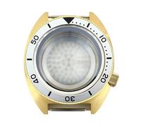 Gladiaond Caja de reloj lujo dorada 41mm, cristal zafiro, tortuga atún a las 3,8 en punto for NH35 NH36 NH34 NH38 4R36 Movt, 1 ud(Pure black ring 9)