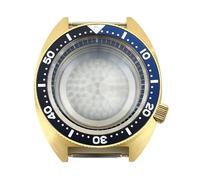 Gladiaond Caja de reloj lujo dorada 41mm, cristal zafiro, tortuga atún a las 3,8 en punto for NH35 NH36 NH34 NH38 4R36 Movt, 1 ud(Black ring 12)