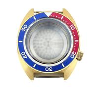 Gladiaond Caja de reloj lujo dorada 41mm, cristal zafiro, tortuga atún a las 3,8 en punto for NH35 NH36 NH34 NH38 4R36 Movt, 1 ud(Pure black ring 5)