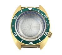 Gladiaond Caja de reloj lujo dorada 41mm, cristal zafiro, tortuga atún a las 3,8 en punto for NH35 NH36 NH34 NH38 4R36 Movt, 1 ud(Deep blue ring 7)