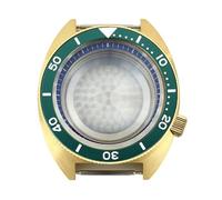 Gladiaond Caja de reloj lujo dorada 41mm, cristal zafiro, tortuga atún a las 3,8 en punto for NH35 NH36 NH34 NH38 4R36 Movt, 1 ud(Blue ring 7)