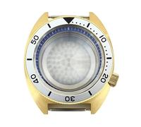 Gladiaond Caja de reloj lujo dorada 41mm, cristal zafiro, tortuga atún a las 3,8 en punto for NH35 NH36 NH34 NH38 4R36 Movt, 1 ud(Blue ring 9)