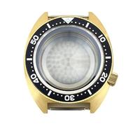 Gladiaond Caja de reloj lujo dorada 41mm, cristal zafiro, tortuga atún a las 3,8 en punto for NH35 NH36 NH34 NH38 4R36 Movt, 1 ud(Pure black ring 11)