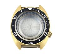 Gladiaond Caja de reloj lujo dorada 41mm, cristal zafiro, tortuga atún a las 3,8 en punto for NH35 NH36 NH34 NH38 4R36 Movt, 1 ud(Black ring 2)