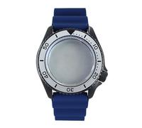 Gladiaond Caja de Reloj Negra 42,5mm con Anillo sección, Correa Goma Zafiro for SKX007 NH34 NH35 NH36/38 4R36, Movimiento 20ATM, 1 ud(25)