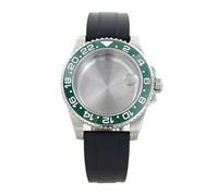 Gladiaond Cajas de buceo plateadas for hombre, correa caja reloj GMT 40mm for NH34 NH35 NH36 NH38, Miyota 8215 8205, cristal zafiro con movimiento Eta2824, 1 ud(NO.7 GMT-Green,For 8215)