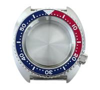 Gladiaond Correa de caja reloj acero inoxidable, 45mm, 316L, con anillo capítulos, cristal zafiro for movimiento NH35 NH36 NH38 NH70, 1 ud(NO.8 Steel Ring)