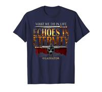 Gladiator Echoes in Eternity Camiseta, Hombre, Azul Marino, XL