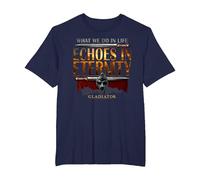 Gladiator Echoes in Eternity Camiseta, Hombre Tallas Grandes, Azul Marino, 2X Alto