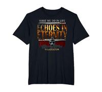 Gladiator Echoes in Eternity Camiseta, Hombre Tallas Grandes, Negro, 2X Alto