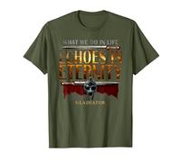 Gladiator Echoes in Eternity Camiseta, Hombre, Verde Oliva, XXL