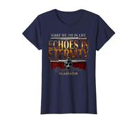 Gladiator Echoes in Eternity Camiseta, Mujer, Azul Marino, XS
