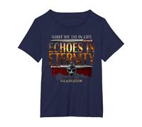 Gladiator Echoes in Eternity Camiseta, Mujer Tallas Grandes, Azul Marino, 6XL Grande
