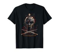 Gladiator Helmet Camiseta, Hombre, Negro, L