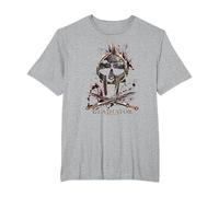 Gladiator Helmet Camiseta, Hombre Tallas Grandes, Gris Jaspeado, 2X Alto