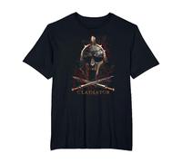 Gladiator Helmet Camiseta, Hombre Tallas Grandes, Negro, 2X Alto