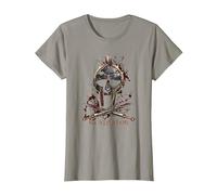 Gladiator Helmet Camiseta, Mujer, Pizarra, XL