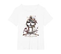 Gladiator Helmet Camiseta, Mujer Tallas Grandes, Blanco, 2XL Grande