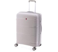 GLADIATOR Maleta Cabina Polipropileno 50 cm, 4 Ruedas Dobles, Cremallera y TSA. Modelo Extensible (Beige)