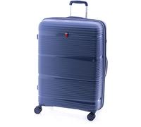 GLADIATOR Maleta Grande 0812 Polipropileno 70 CM, 4 Ruedas Dobles, TSA, Modelo Extensible (Azul)