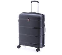 GLADIATOR Maleta Mediana Polipropileno 60 CM, 4 Ruedas Dobles, Cierre TSA. Modelo Extensible (Negro)