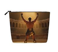 Gladiator Victory Pose - Bolsa de maquillaje de lino sintético, ligera, estuche de viaje