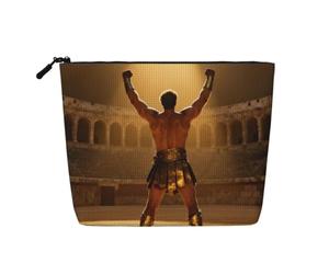 Gladiator Victory Pose - Bolsa de maquillaje de lino sintético, ligera, estuche de viaje