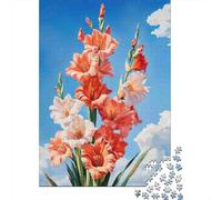 Gladiolus Flores Cielo 1000 Piezas Stock De Cartas Premium Paquete De Rompecabezas Entusiastas De Jigsaw Senior Difícil Desafío Decoración De Paredes Paquete De Valor 38x26cm/1000pcs