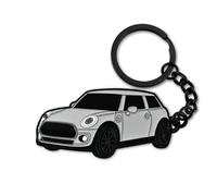 glahorse Para llavero Mini Cooper,Accesorios Mini Cooper/Cooper S 2014-2022,Llavero de metal, Gris, 5*2.5