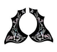 Glakyur - Juego de 2 piezas para guitarra, pickguard antiarañazos, placa de protección autoadherente, autoadhesivo, para piezas de guitarra acústica