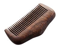 Glakyur Peine de Bolsillo Madera de Verde Natural Super Narrow Diente Madera Peines estáticos Piojos Barba Peine Peine Peine de Madera
