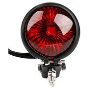 Glakyur Rojo 12V Led Negro Ajustable Cafe Estilo Detener la Luz de la Cola Motocicletas Freno de la Luz Trasera Luz Trasera para Chopper
