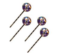 Glam a Dog in Space Planet Alien Rocket Accesorios para el pelo, elegantes horquillas para el pelo, horquillas para el pelo hechas a mano