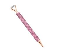 Glam Crystal Pen, decoración de la firma de la herramienta, Smooth Writing with Shiny Finish, Elegant Metal Crafted Luxury Writing Instrument, Desk Accessory with Chic Design, Present Pen for Teacher