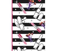 Glam Goals Hardcover Notebook: Cute ruled lined small hard cover 5.5x8.5" notebook journal, notepad, diary, memo, girls, students, traveller, school supplies, note taking for office, desk, home