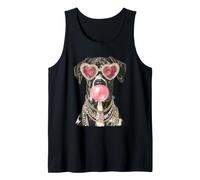 Glam Great Dane con Gafas de Sol Boujee Dog con Chicle Camiseta sin Mangas