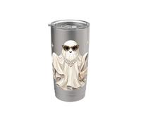 Glam Halloween Ghost Girl espeluznante otoño diva niñas mujeres Vaso térmico de acero inoxidable de doble pared