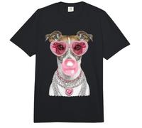 Glam Jack Russell con Gafas de Sol Boujee Dog con Chicle Comfort Colors Adult Heavyweight T-Shirt