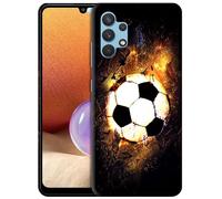 GlamCase Funda estampada para A32 5G - Soccer On Fire para A32 5G, color blanco