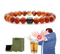 Glame Anti Alcohol Bracelet, Anti Alcohol Magnetic Bracelet Women & Men, Helps Reduce the Urge to Drink, Relieve Anxiety and Stress (B)