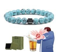 Glame Anti Alcohol Bracelet, Anti Alcohol Magnetic Bracelet Women & Men, Helps Reduce the Urge to Drink, Relieve Anxiety and Stress (L)