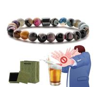 Glame Anti Alcohol Bracelet, Anti Alcohol Magnetic Bracelet Women & Men, Helps Reduce the Urge to Drink, Relieve Anxiety and Stress (Q)