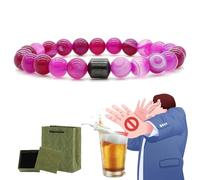 Glame Anti Alcohol Bracelet, Anti Alcohol Magnetic Bracelet Women & Men, Helps Reduce the Urge to Drink, Relieve Anxiety and Stress (H)