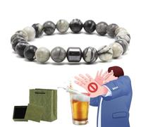 Glame Anti Alcohol Bracelet, Anti Alcohol Magnetic Bracelet Women & Men, Helps Reduce the Urge to Drink, Relieve Anxiety and Stress (N)