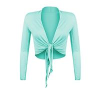 Glamexx24 Bolero Mujer Cardigan Ligera Chaqueta Fiesta Elegante Bolero de Manga Larga Boda Bolero de Noche, L-XL