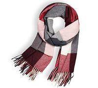 Glamexx24 Bufanda para Mujer de Invierno con Flecos, Larga Tartán Enrejado Mantón, Chal Cálido Regalos de Mujer